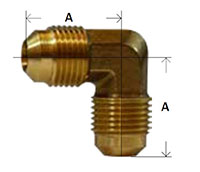 Forged 90 Degree 45deg Flare Elbow Diagram